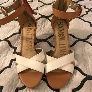 Sam and Libby ankle strap wedge sandals